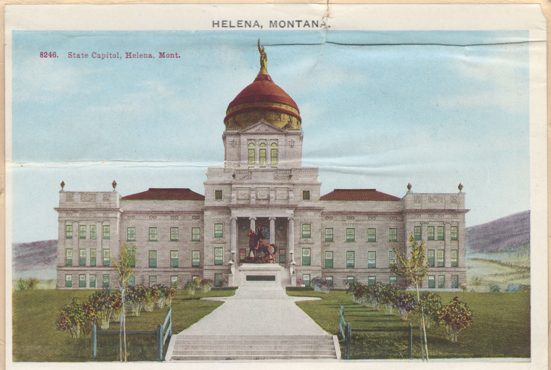 Montana State Capitol postcard, circa 1900s